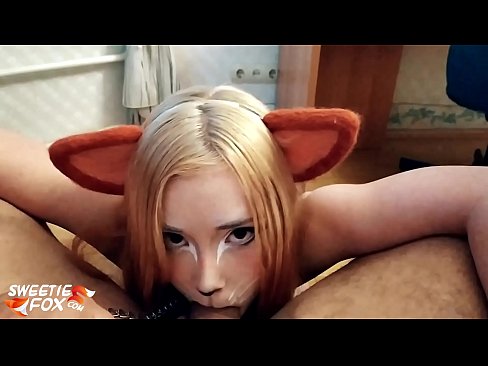❤️ Kitsune inomedza mboro uye nekukandira mumuromo make DzeBonde ❤